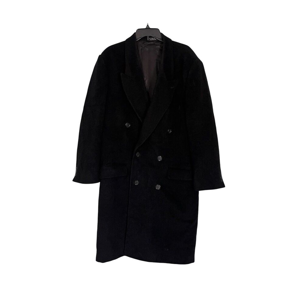 Vintage Kasper Cashmere Blend Coat Men’s 40 S Double Breasted
